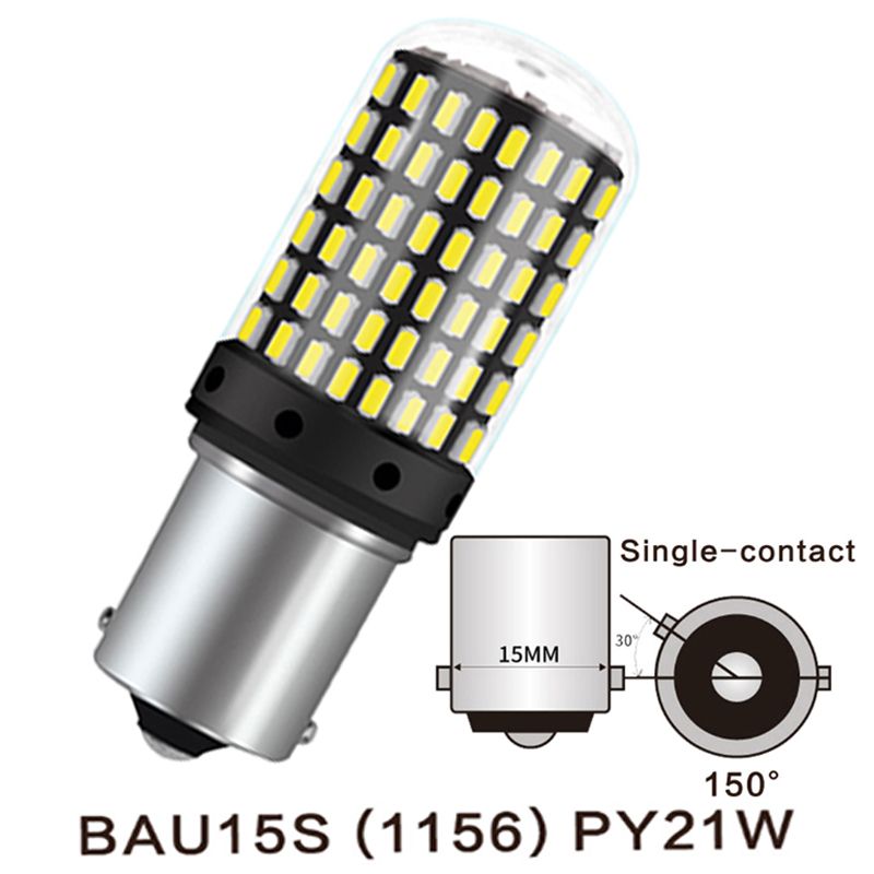 Canbus Error Free Led Amber 3014 Chipset 144SMD BAU15S PY21W