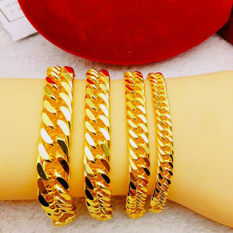 Alluvial Gold Men's Bracelet  Jewelry Thickened Bracelet