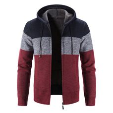 2022 Cardigan Stitching Contact Sweater Men's Autumn New Long-sleeved Knitted Sweater Jacket Men's Casual Trend Clothes Black And Red (navy Blue) XXXXL-