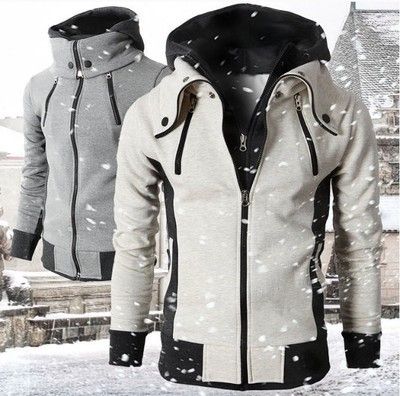 Men Zipper Jacket Fleece Hoodies Sweatshirts