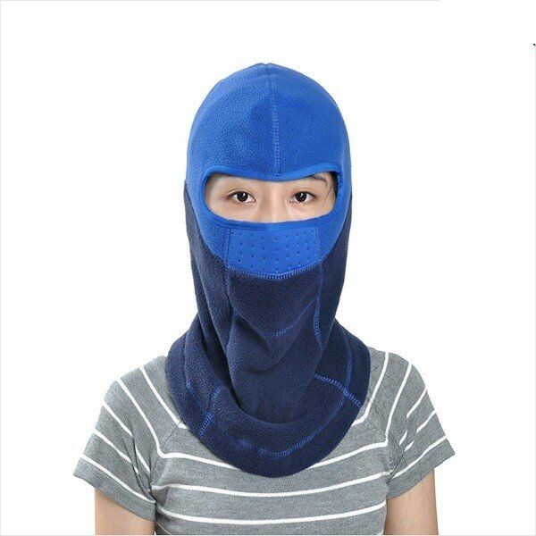 Fleece Thermal Sports Motorcycle Bike Balaclava Ski Face Hood Hat UK Darkblue