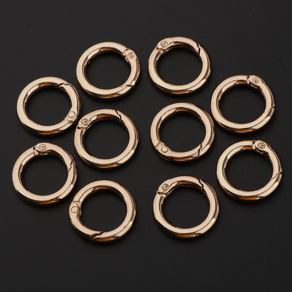 10Pcs Round Carabiner Gate  10x KC Golden 25mm