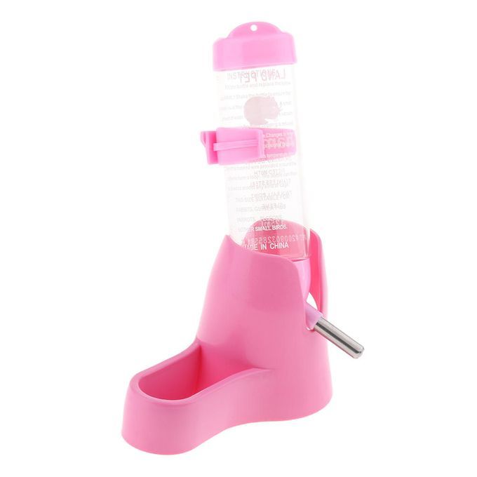 3 IN 1 Automatic Pet Feeder Hamster Bowls Water Bottles Dispenser Pink