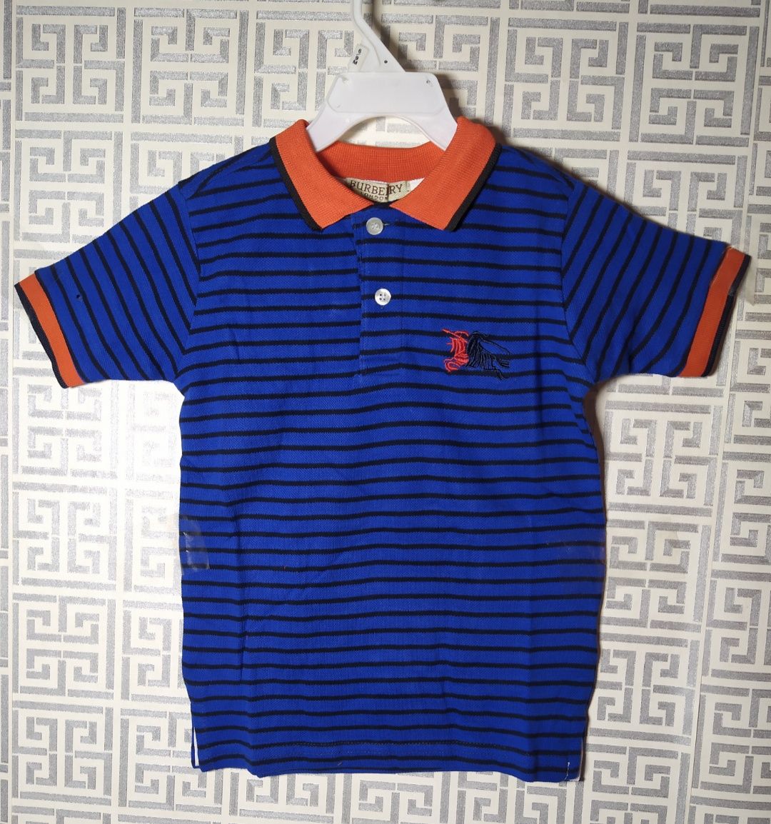 Boy's Striped Shortsleeve Polo