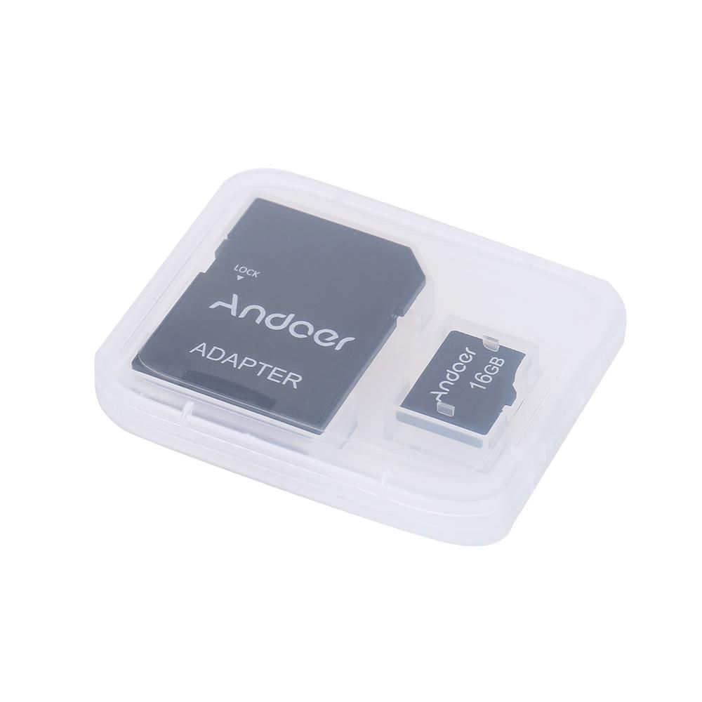 Andoer 16GB Class 10 Memory Card TF Card + TF Card Adapter for Camera Car Camera Cell Phone Table PC Audio Player GPS
