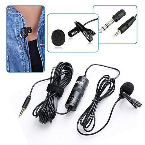 Lapel Microphone Lavalier For Smartphones PC Camcorders DSLR