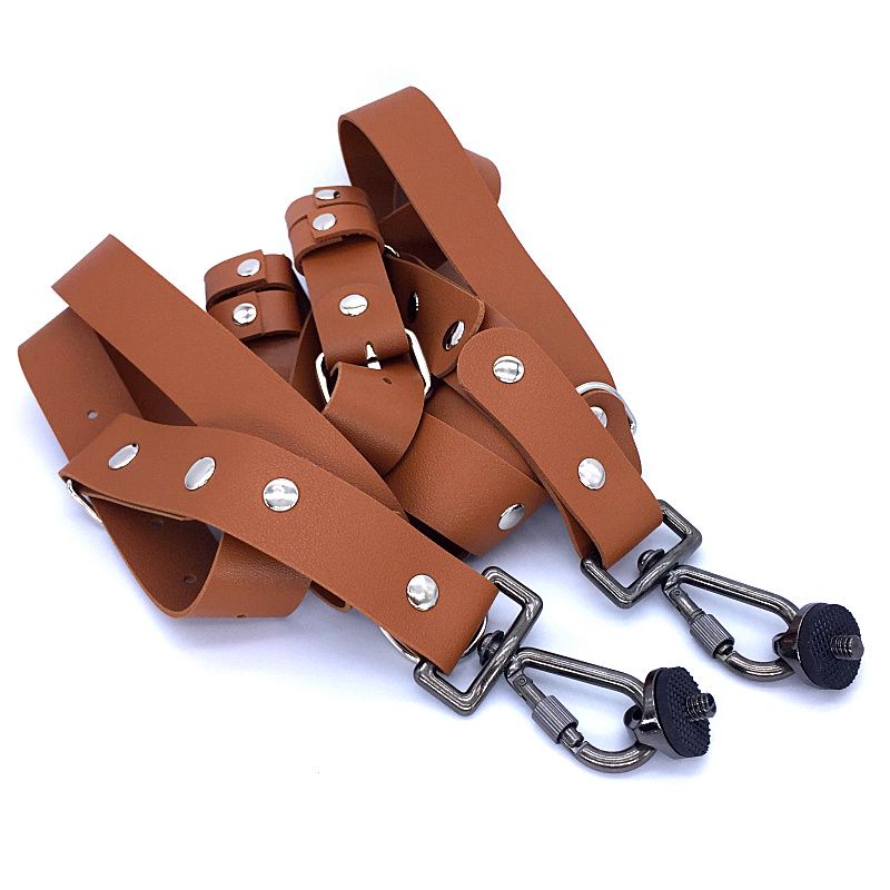Travel Camera S Double Shoulder DLSR LSR PU Leather Belt Pographer Accessories  For Canon Nikon Sony Samsung Etc