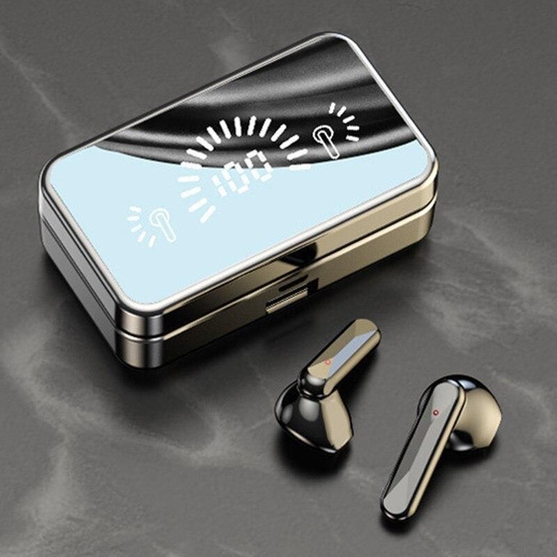 High Quality S20 Black Bluetooth Stereo Earphone LED Display Touch Earphone
