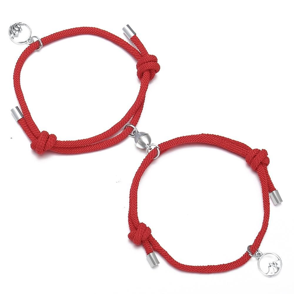 2Pcs Couple Magnet Attract Lover Bracelet Gift for Men Women