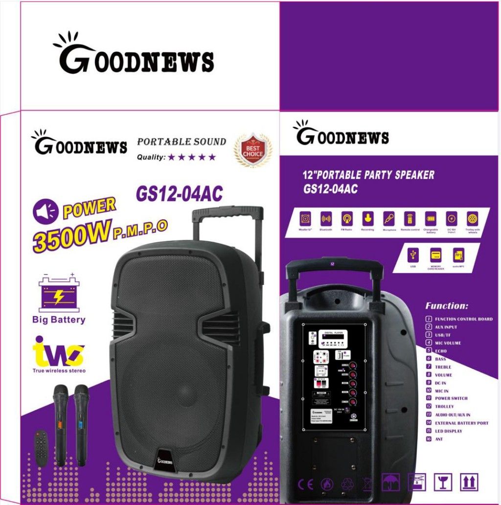 Portable 12 Inches Rechargeable Wireless Speaker