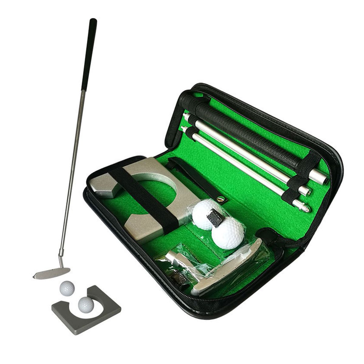 Portable Golf Putter Set Practice Training Alloy Left And Right