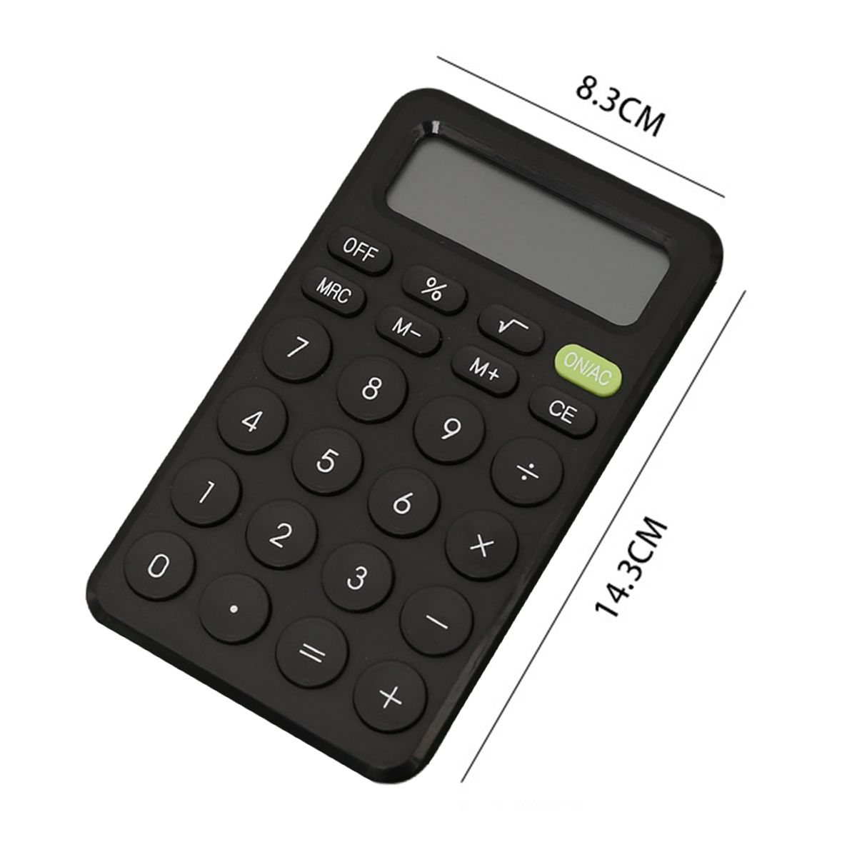Electronic Calculator Mathematics Learning Aid Muti-Color With On Battery Portable Pocket Calculator For Office Home Kids A- BLACK