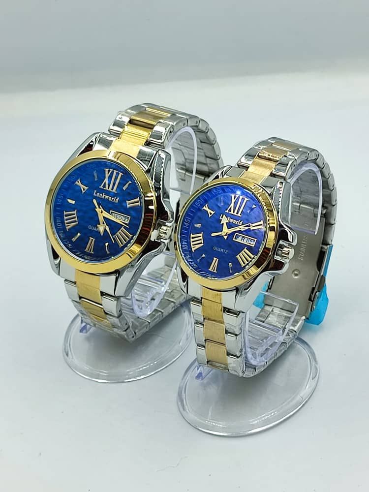 Elegance Sophisticated  Silver/Gold Wristwatch For Couple