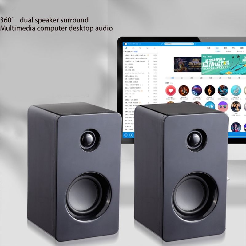 K1KF USB Connected Computer Stereo Speaker Portable Mini Sound Bar For Windows PCs Desktop Computer Laptop Richer Bass