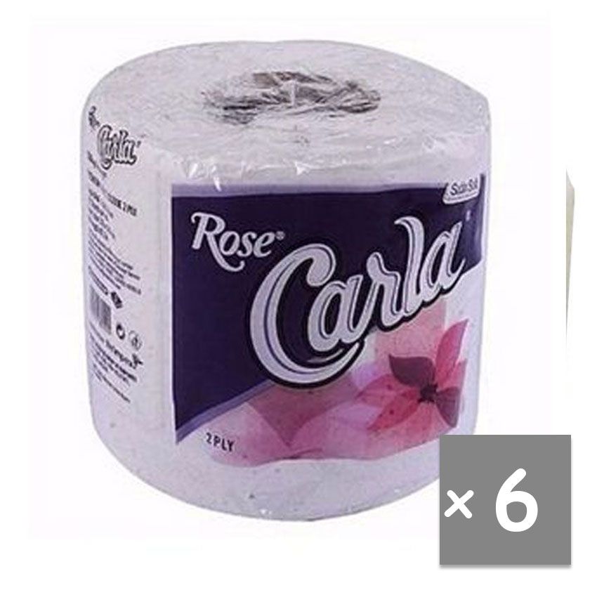 Carla White Toilet Tissue - 1 Pack Of 6 Rolls.