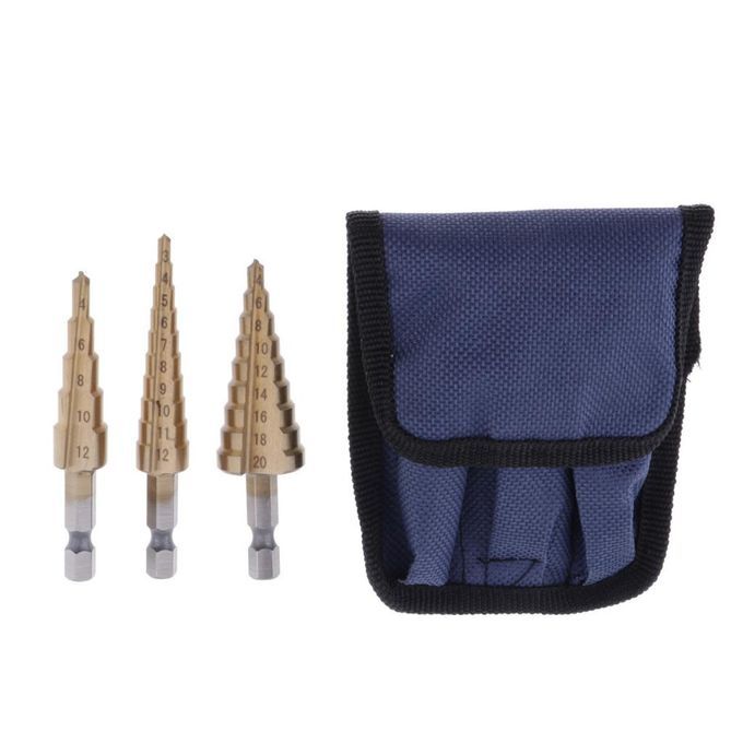 HSS Step Cone Drill Bit Triangle  Shank Cone Hole  Taper