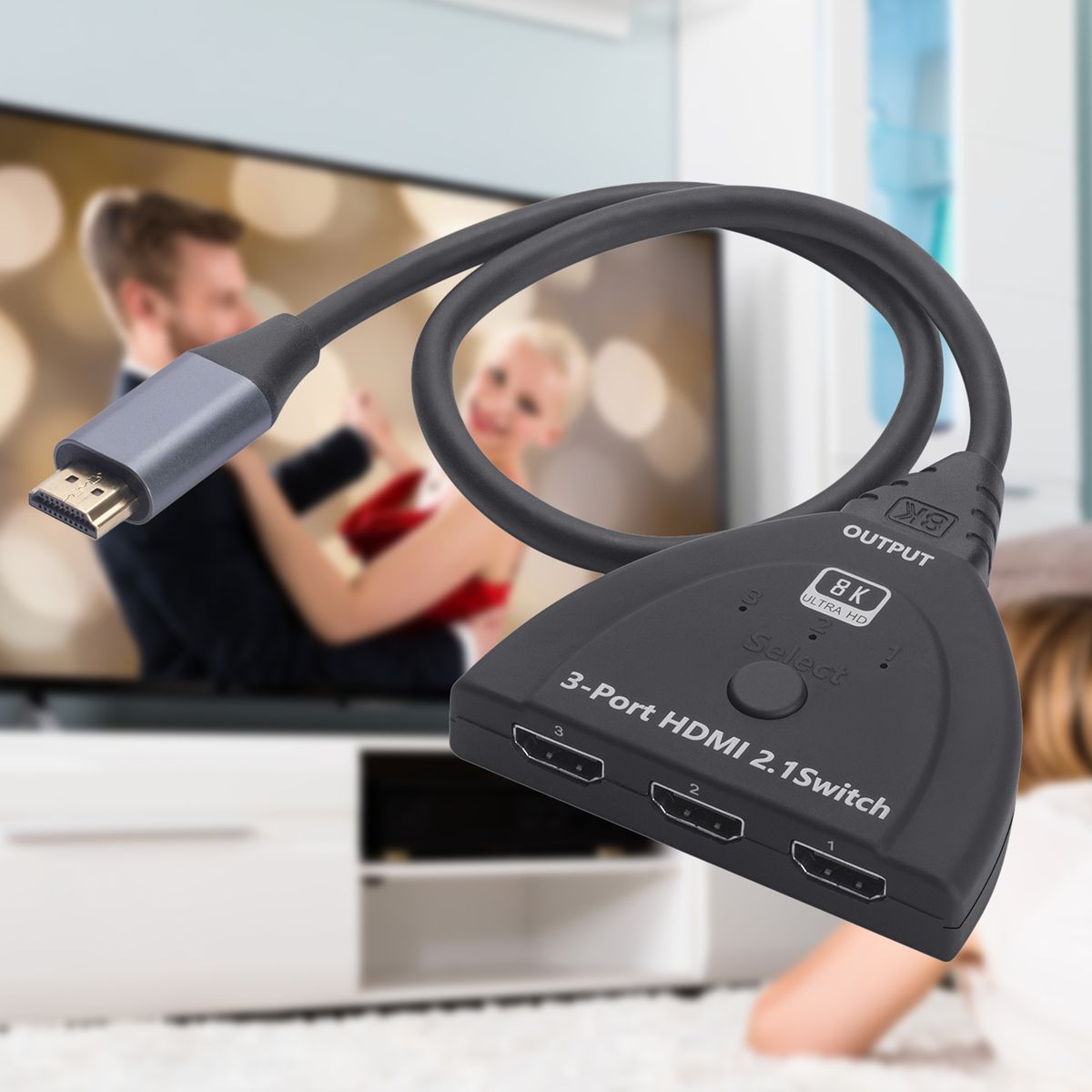 8K HDMI-compatible 2.1 Switch 3 Port HDMI-compatible Switche