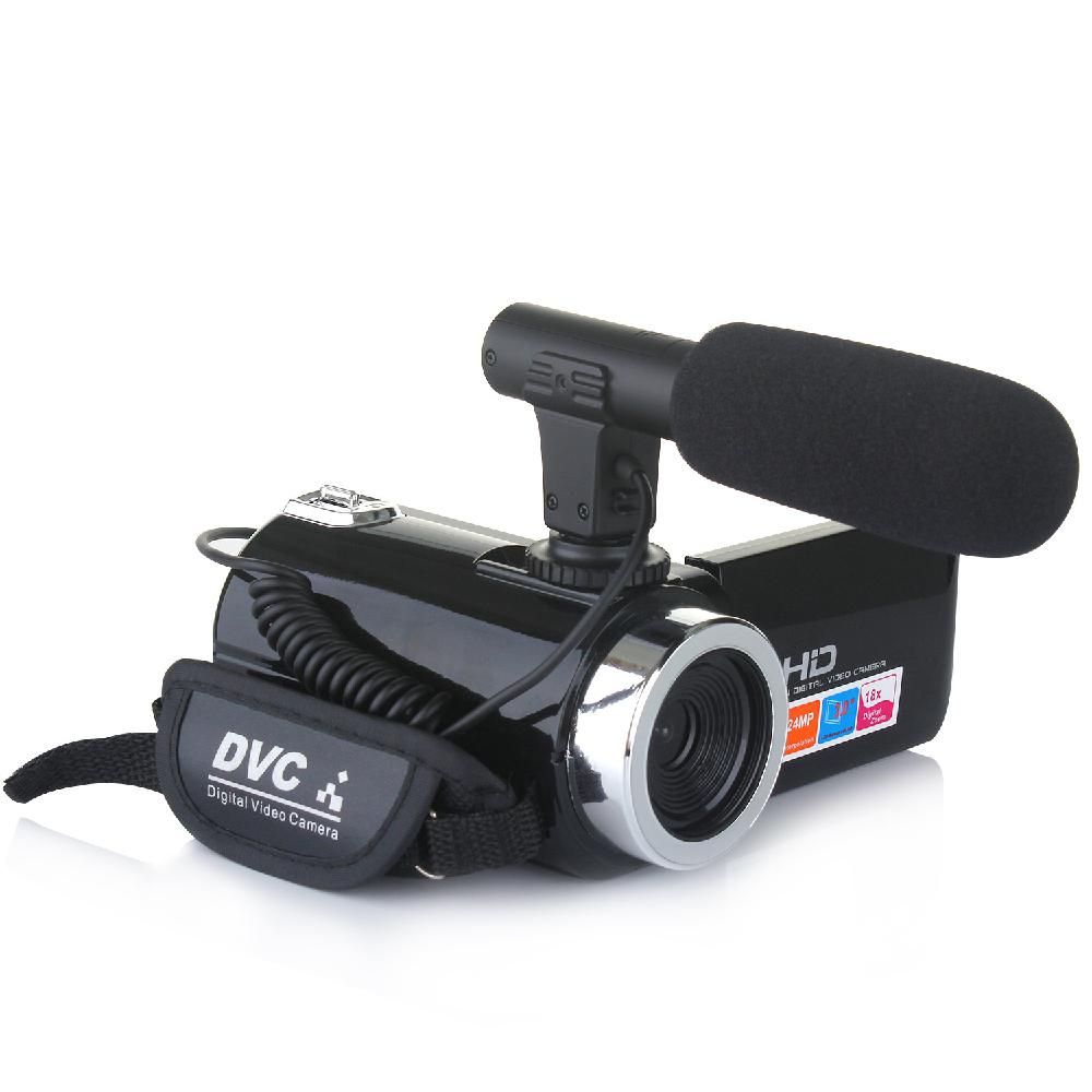 HD Camcorder Home Video Camera With 18x Digital Zoom 24MP Pixels Night Vision Outdoor Sport Vlog Portable Digital DV Camera Camera Microphone