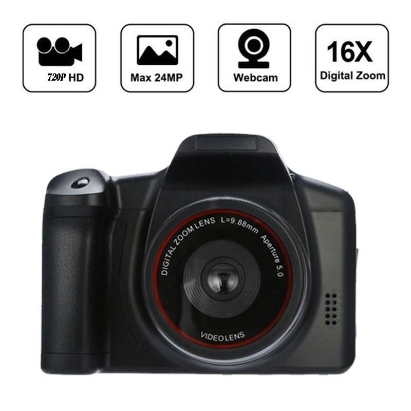 Small SLR Video Camcorder Handheld Camera 16 Million Pixel HD 1080P Digital DV Zoom Camera Support Take Pictures TV Output Black
