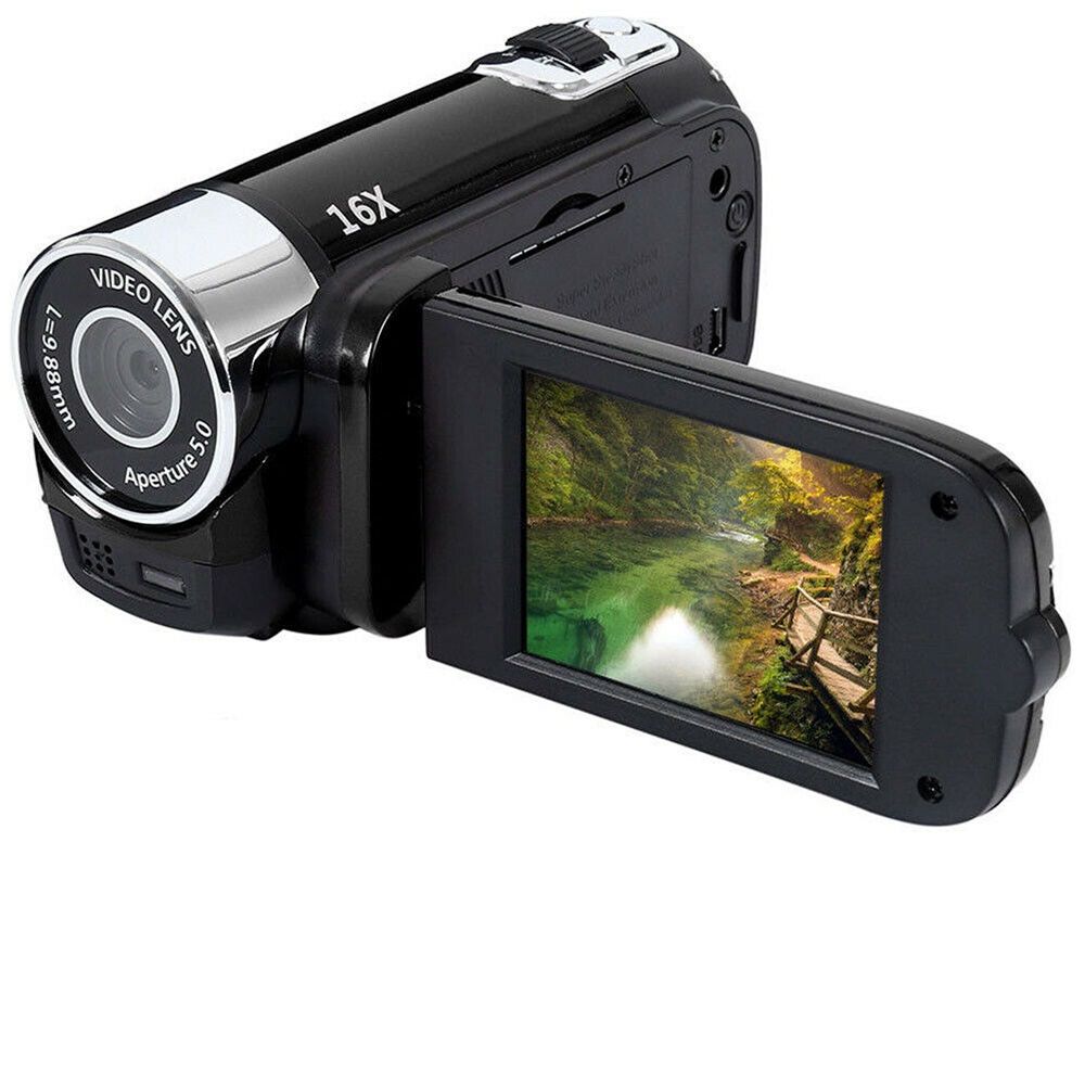 1080P Video Camera HD Digital Camcorder 270 Degree Rotation 2.7 Inch 16MP Display High Definition DV Camera For Shoot Recording Black