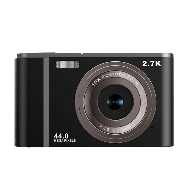 Brand Digital Camera 2.7K HD 44MP Vloing Camera With 16X Digital Zoom,Compact Pocket Camera With Fill Light For Kids Teens Black