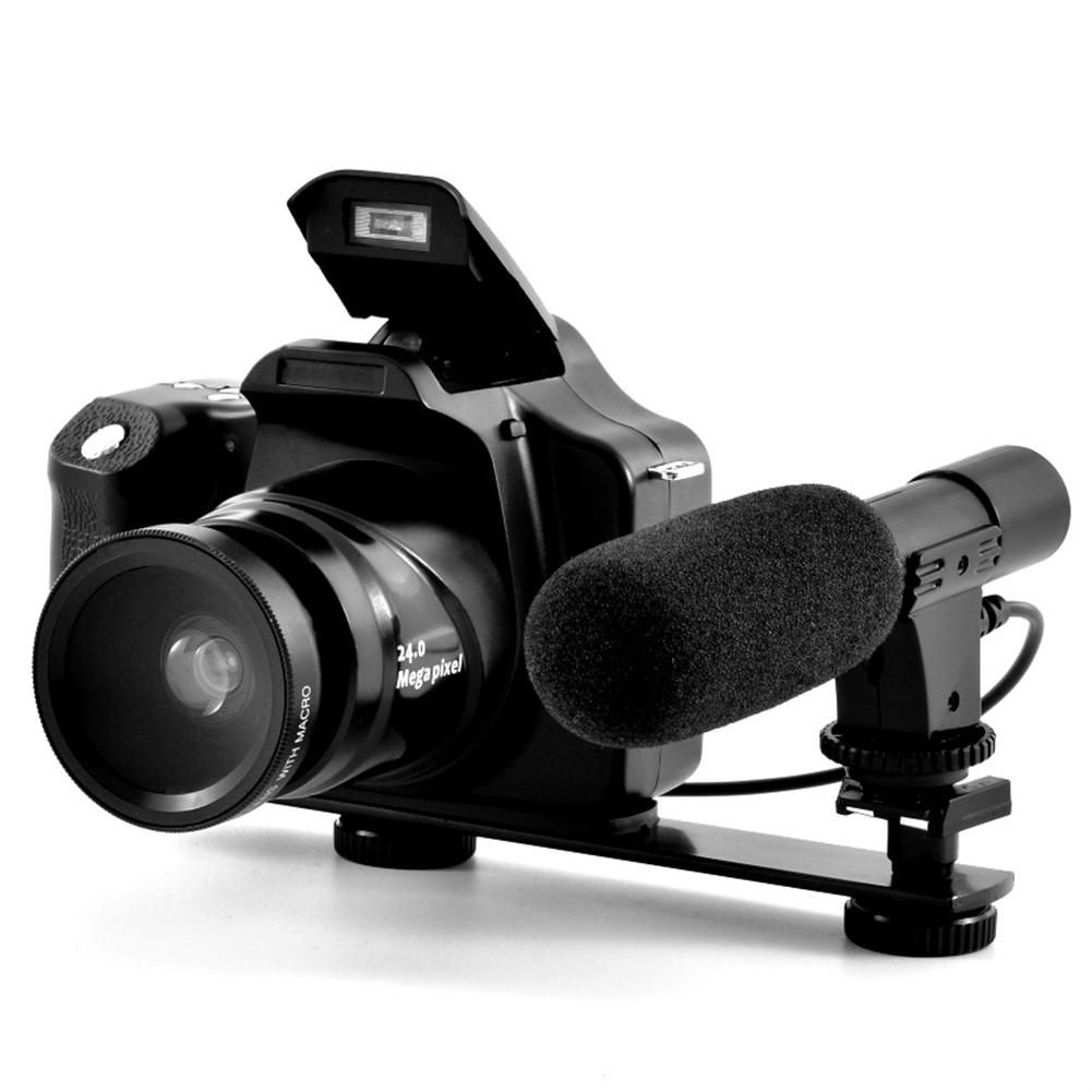 Video Camcorder With Microphone Led Fill Light Camera Kit