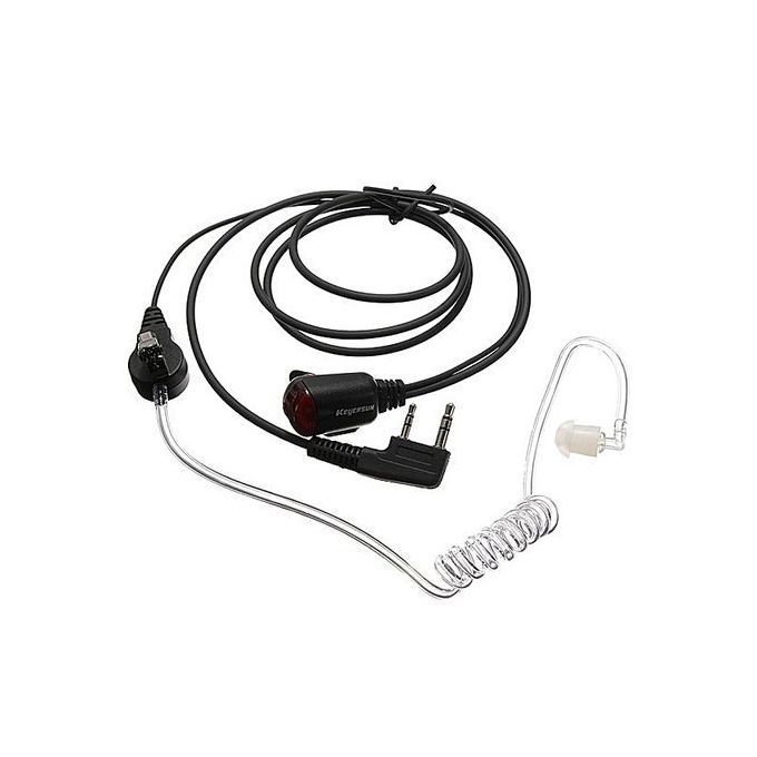 HT 2 Pin Headset Mic Covert Acoustic Tube Earpiece Security Walkie Earphone Talkie