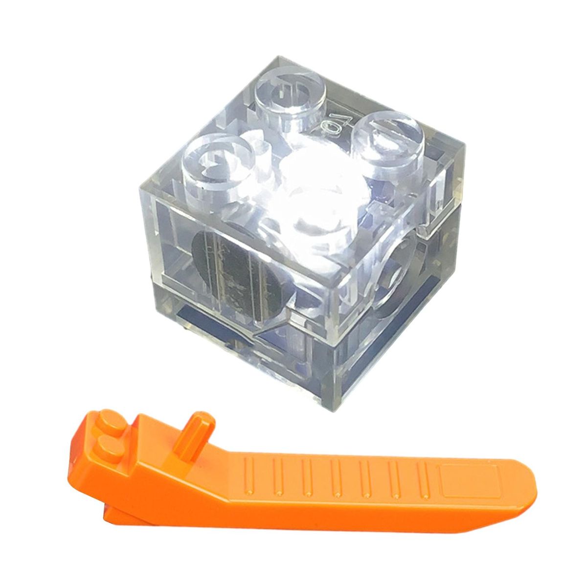 Building Block Toy Light Up Building Block Brick White