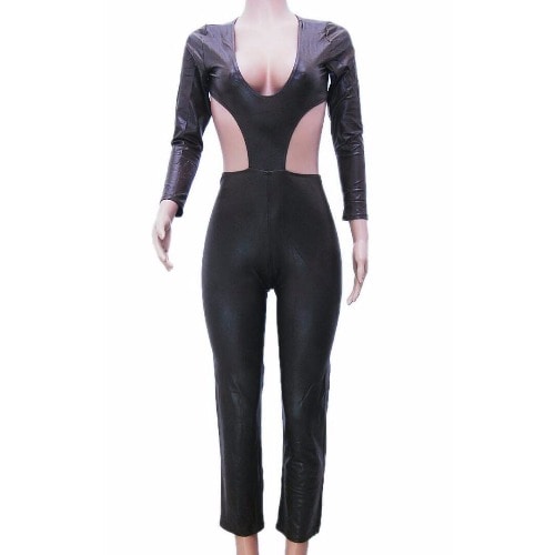 Emfed Celadon Metallic Cutout Jumpsuit