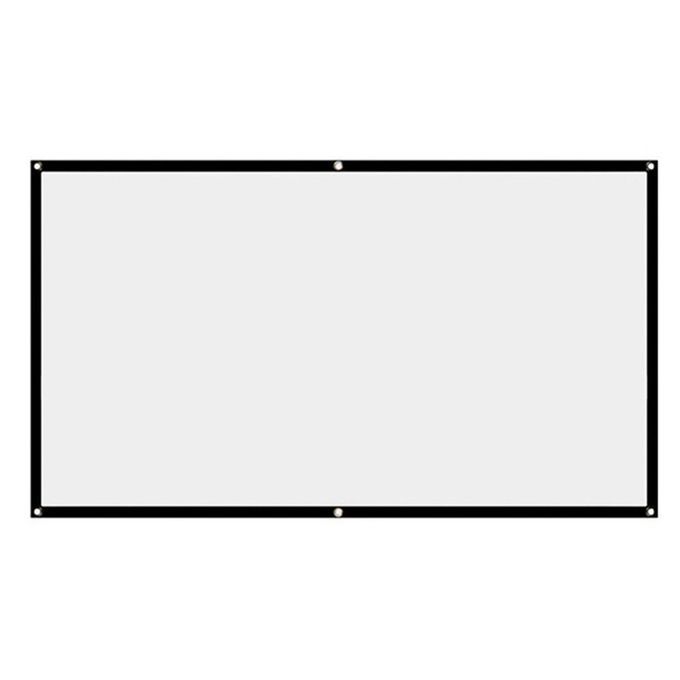 Ple Folding Soft  Urtain HD Portable Proje Tor  Urtain Polyester Spandex  Orporate Offi E Home Theater-White-60 In Hes