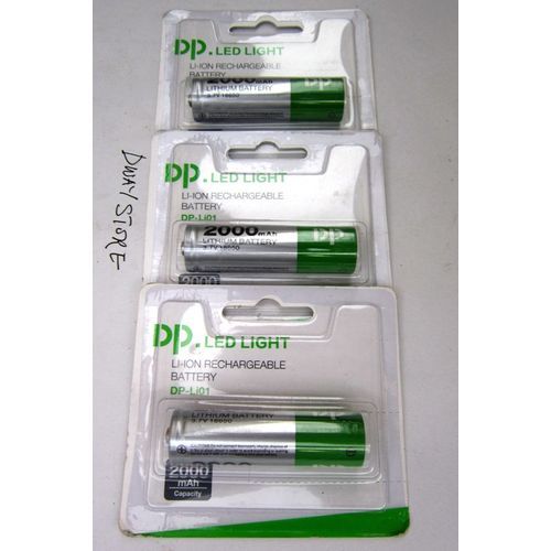 Dp Lithium Ion Rechargeable Batteries 18650 2000mAh 3.7V -3pcs
