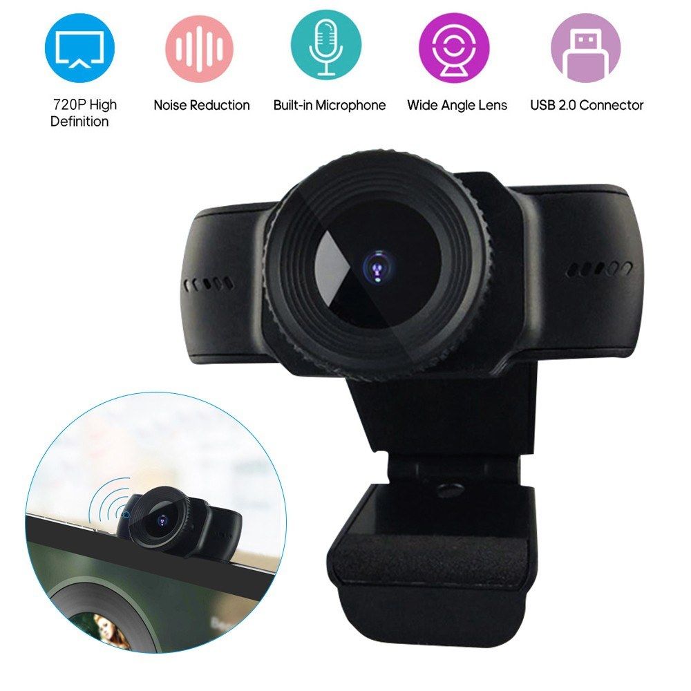 720P Webcam USB Camera Video High Definitionm Auto Focus Web