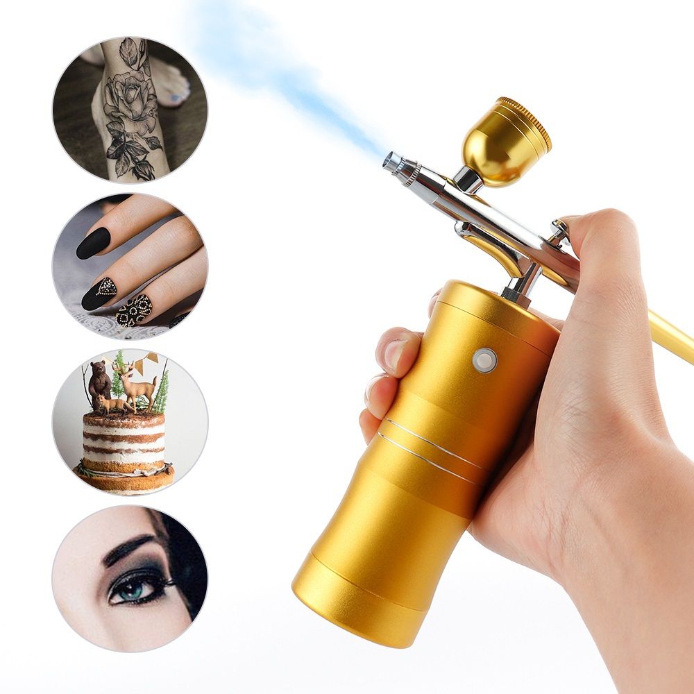 0.3mm Action Rechargeable Airbrush Set Compressor For Art Craft Model Paint Manicure