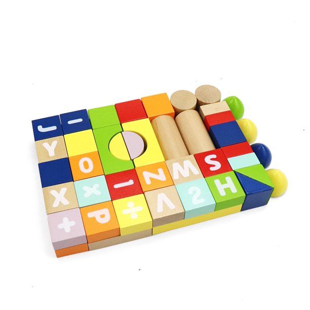Count And Spell Block Set, 50-Pieces