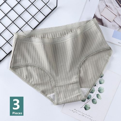 3Pcs Women Panties Lady Seamless High Waist Briefs Women Y Lingerie Intimates