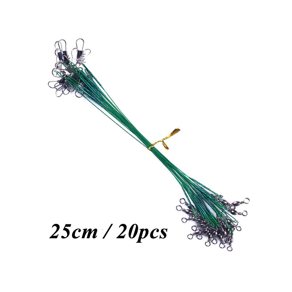 Colors Wire Anti-bite Accessory With 3 10/15/20/30cm Leadcore Line Fishing Olta Steel Leader Leash Fishing 20pcs/lot Swivel