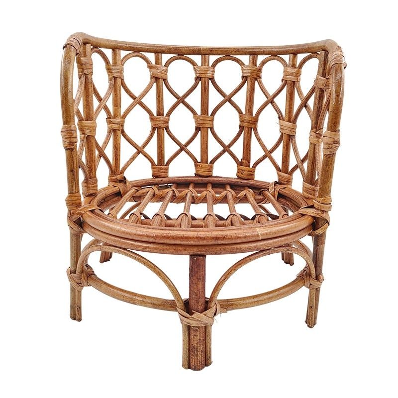Vintage Baby Rattan Chair Newborn Photography Props Infant Poses Photography Prop Background Props