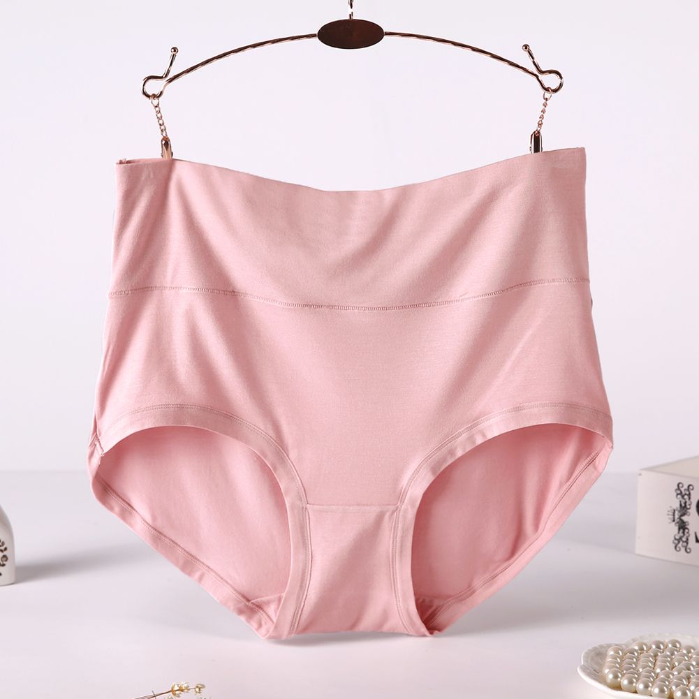 (Pink)Amazing Fashion New Arrival Women's Plus Size Modal Panties Full Coverage Briefs Underwears SAB