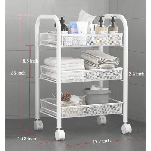 3 TIERS STEEL TROLLEY/STORAGE RACK
