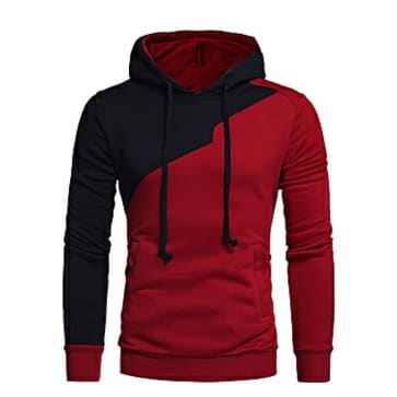 Women's Hoodie Sweatshirt - Red & Black