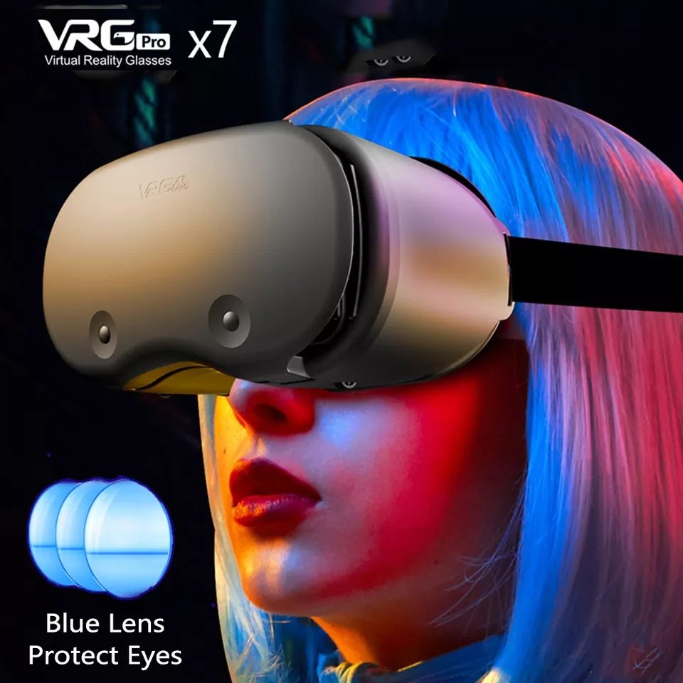 VRG Pro X7 3D VR Headset Smart Virtual Reality Glasses For 5-7 Inch Smart Phone +free Ear Piece