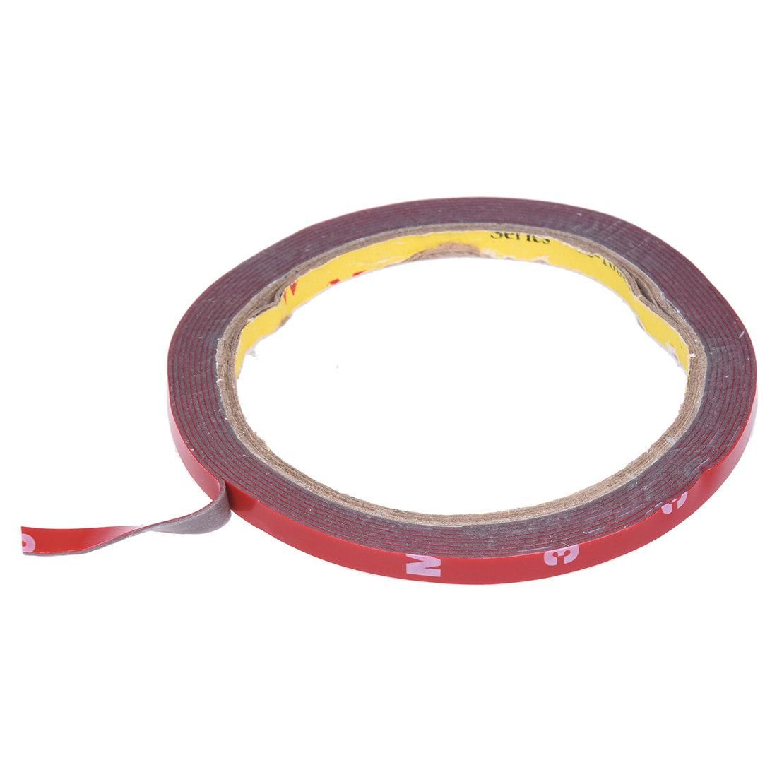 Strong Permanent Double Sided Super Sticky Foam Tape Roll for Vehicle Car Red 6MM x 3 Meters