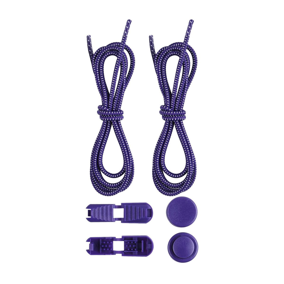 1 Set Tieless Shoelaces Elderly Children No Tie Shoes Strings Purple