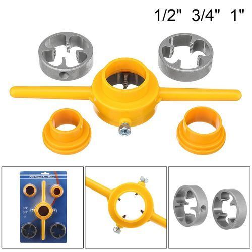 6 Pcs NPT Die Set PVC Tools Thread Maker Sizes: 1/2