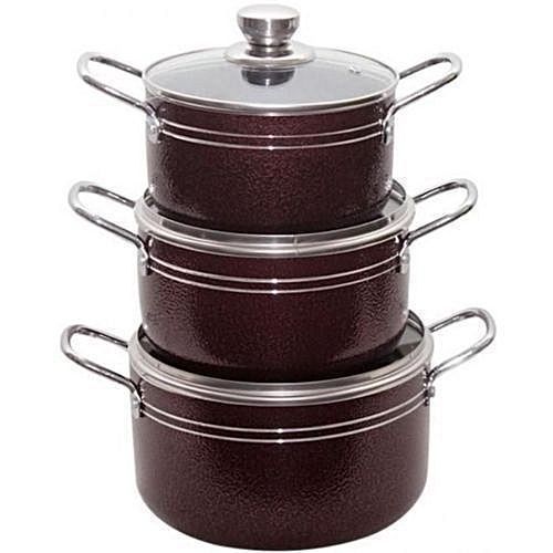 3Set Non Stick Aluminium Cookware Set -small