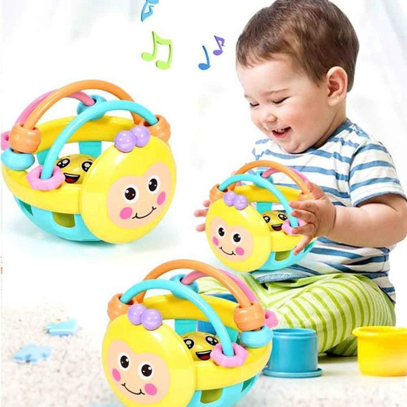 Bee Hand Knocking Rattle Dumbbell Early Educational Toy
