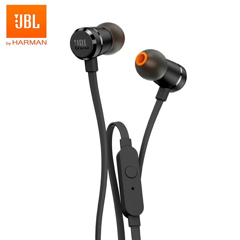 JBL T290 In-ear Headphones JBL Pure Bass Sound Earphones One Button Control 3.5mm Jack Wired Earpieces Portable Headset