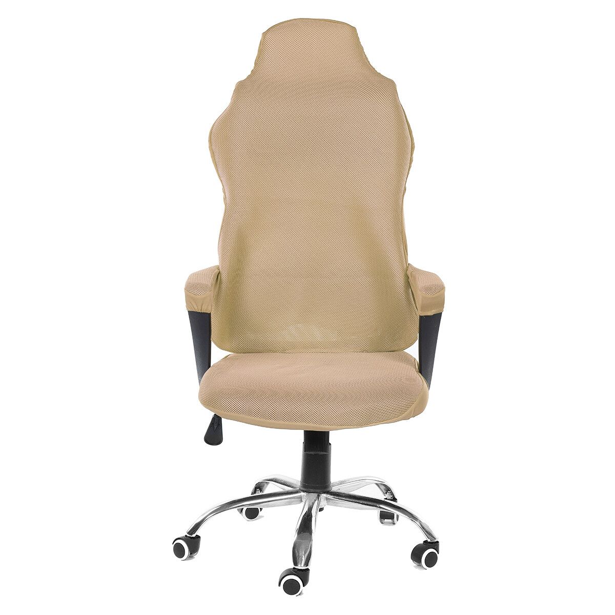 Office Computer Chair Cover Stretchy Remove Armchair Slipcover Seat Cover Home Beige Yellow