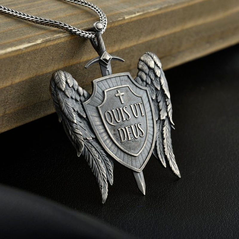 Cross Wings Michael Shield Cheap Fashion Jewelry Fashion Pendants Mens Jewellery