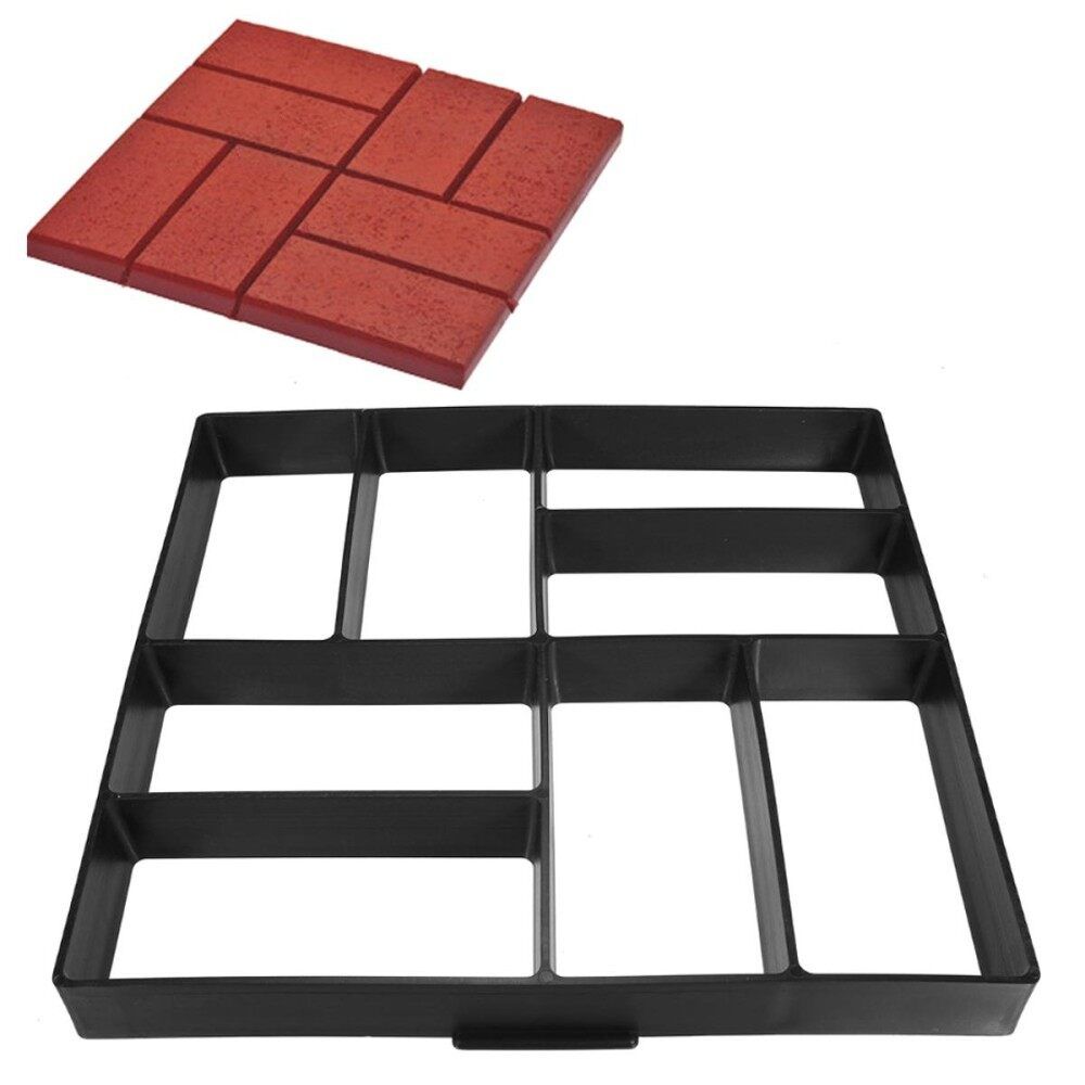 2PCS 8 Grids Pathmate Mold Paving Concrete Stepping Mould Pavement Paver
